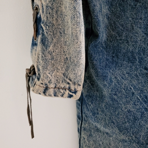 70s 80s Vintage Denim & Suede Western Jacket - Picture 13 of 16